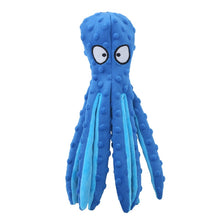 Load image into Gallery viewer, 8 Legs Octopus Soft Stuffed Plush Dog Toys Outdoor Play Interactive Squeaky Dogs Toy Sounder Sounding Paper Chew Tooth toy
