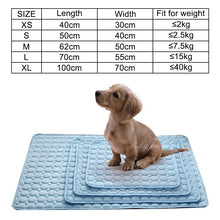 Load image into Gallery viewer, Dog Mat Cooling Summer Pad Mat For Dogs Cat Blanket Sofa Breathable Pet Dog Bed Summer Washable For Small Medium Large Dogs Car
